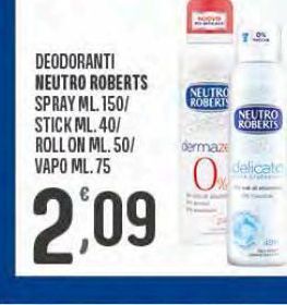 Eurospar Deodorante neutro roberts offerta