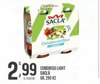 Eurospar Condiriso light scala gr 290 x 2 offerta