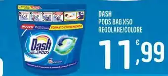 Eurospar Dash pods bag x 50 regular / colore offerta