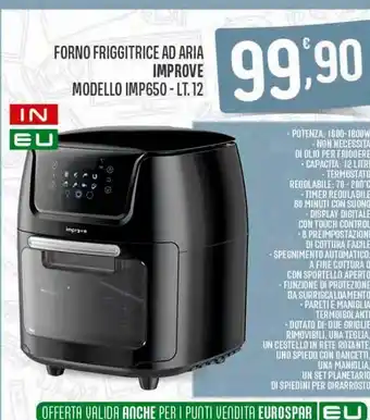 Friggitrice ad aria improve modello imp650 lt 12