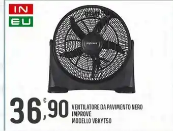 Eurospar Ventilatore da pavimento nero improve modello vbkyt 50 offerta