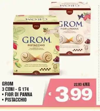 Deco Superfreddo Grom 3 coni offerta