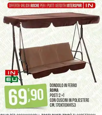 Dondolo in ferro roma posti 2+1