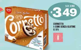 Deco Superfreddo Cornetto 5 coni senza glutine offerta
