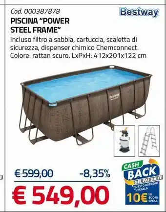 Eurobrico Piscina "power steel frame" offerta