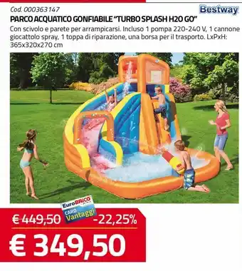 Eurobrico Parco acquatico gonfiabile "turbo splash h2o go" offerta