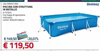 Eurobrico Piscina con struttura in metallo offerta