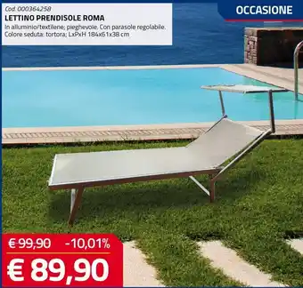 Lettino prendisole roma