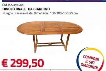 Eurobrico Tavolo ovale da giardino offerta