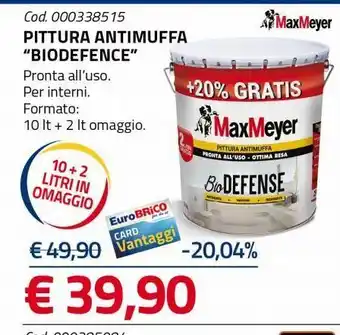 Pittura antimuffa "biodefence"