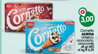 Despar Cornetto algida classico, cioccolato croccante offerta