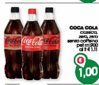 Despar Coca cola classica zero, zero senza caffeina offerta