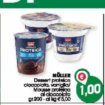 Despar Muller dessert proteico cioccolato, vaniglia/mousse proteica al cioccolato offerta