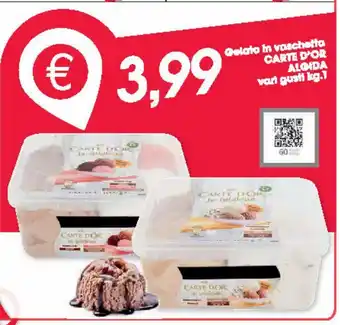 Despar Gelato in vaschetta carte d'or algida vari gusti offerta
