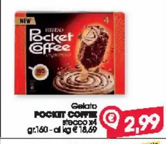 Despar Gelato pocket coffee stecco x4 offerta