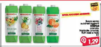 Despar Succo senza zuccheri aggiunti despar arancia, tropicale, ananas, frutti rossi e mela offerta