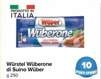 Carrefour Express Wüber Würstel Wüberone di Suino 250g offerta