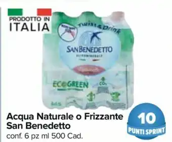 Carrefour Express San Benedetto Acqua Naturale o Frizzante 6pz 500ml offerta
