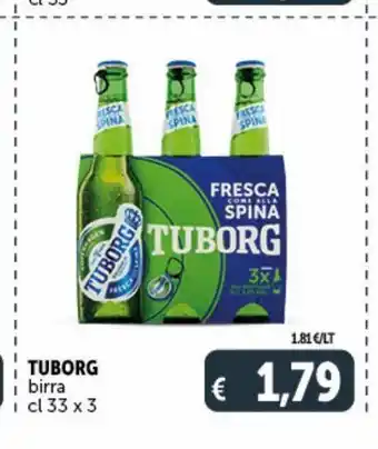 Deco Superstore Tuborg birra cl 33 x 3 offerta