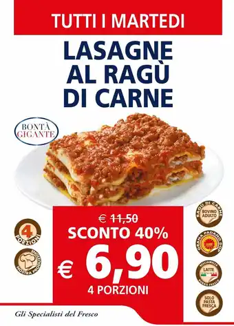 Lasagne al ragù di carne 4 porzioni