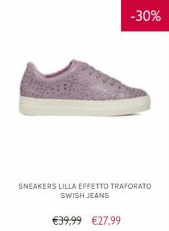 Sneakers Lilla Effetto Traforato swish jeans
