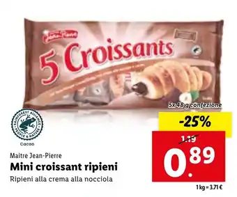 Lidl Maitre Jean-Pierre Mini croissant ripieni 5x 48 g offerta