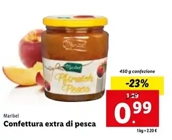 Lidl Maribel Confettura extra di pesca 450 g offerta