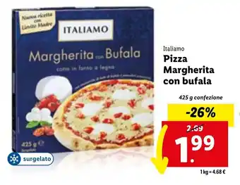 Lidl Italiamo Pizza Margherita con bufala 425 g offerta