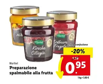 Lidl Maribel Preparazione spalmabile alla frutta 250 g offerta