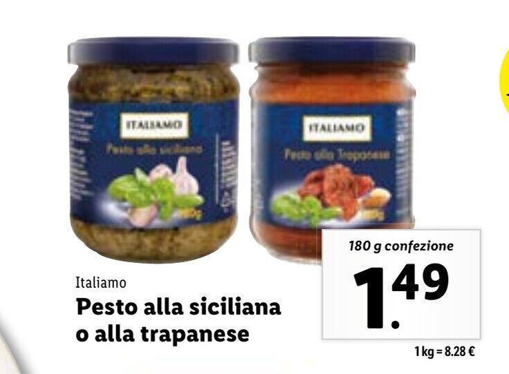 Italiamo Pesto alla siciliana o alla trapanese 180 g offerta di Lidl