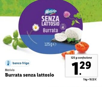 Lidl Merivio Burrata senza lattosio 125 g offerta