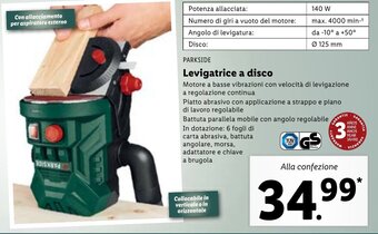 Lidl Parkside Levigatrice a disco offerta