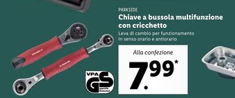 Lidl Parkside Chiave a bussola multifunzione con cricchetto offerta
