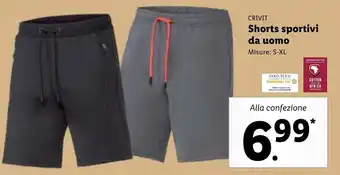 Lidl Crivit Shorts sportivi da uomo S-XL offerta