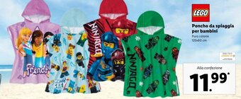 Lego Poncho da spiaggia per bambini 120x60 cm