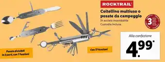 Lidl Rocktrail Coltellino multiuso o posate da campeggio offerta