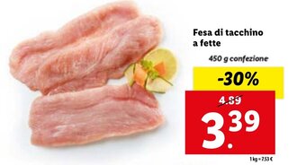 Lidl Fesa di tacchino a fette 450 g offerta