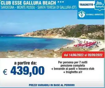 MD Discount Club Esse Gallura Beach offerta