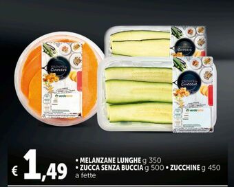 Deco Supermercati Melanzane lunghe 350 g / Zucca senza buccia 500 g / Zucchine 450 g offerta