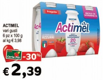 Crai Actimel vari gusti 6 pz x 100 g offerta
