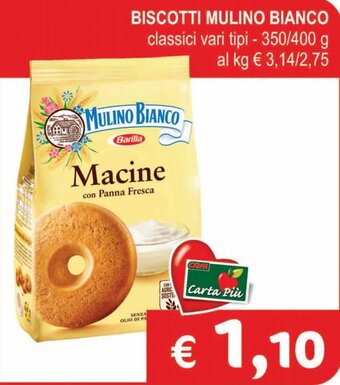 Crai Mulino Bianco Biscotti classici vari tipi 350/400 g offerta