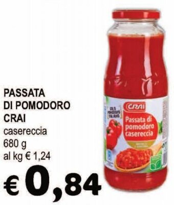 Crai Crai Passata Di Pomodoro casereccia 680 g offerta