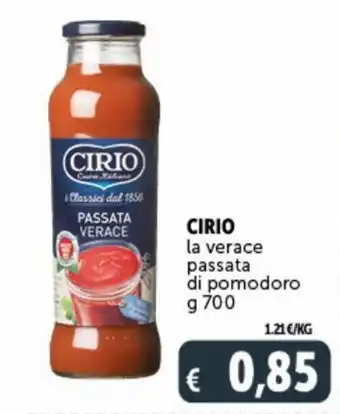 Deco Supermercati Cirio la verace passata di pomodoro 700 g offerta