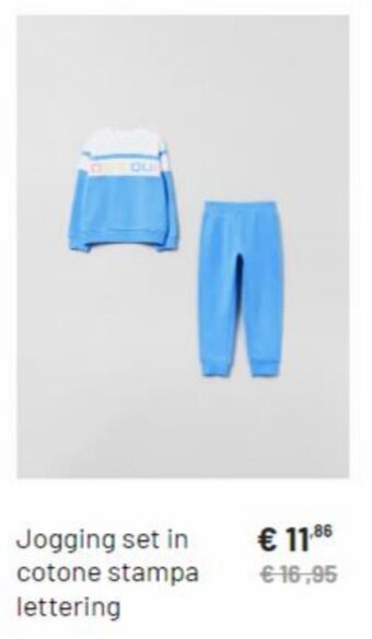 OVS Jogging set in cotone stampa lettering offerta