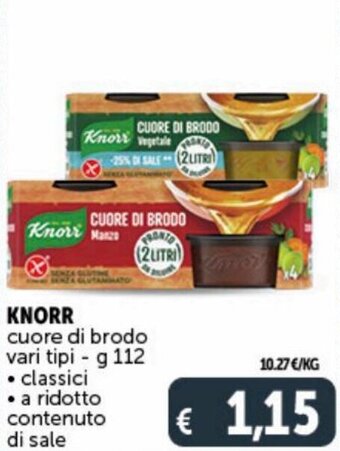 Deco Supermercati Knorr Cuore di brodo vari tipi - 112 g offerta