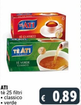Deco Supermercati Ati Tè 25 filtri classico, verde offerta