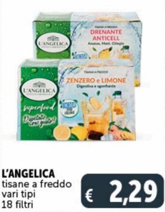 Deco Supermercati L'Angelica tisane a freddo vari tipi 18 filtri offerta