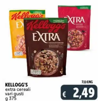 Deco Supermercati Kellogg's extra cereali vari gusti 375 g offerta