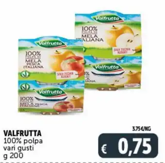 Deco Supermercati Valfrutta 100% polpa vari gusti 200 g offerta