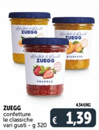 Deco Supermercati Zuegg confetture le classiche vari gusti - 320 g offerta